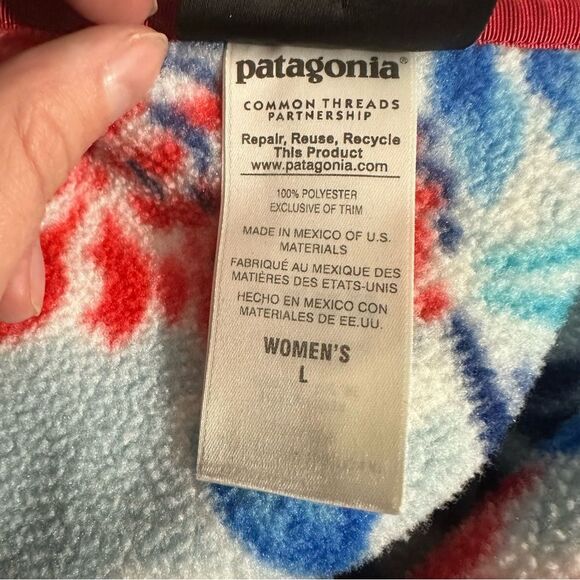 Patagonia Synchilla Manoa Floral Fleece Pullover Size Large - Picture 9 of 16
